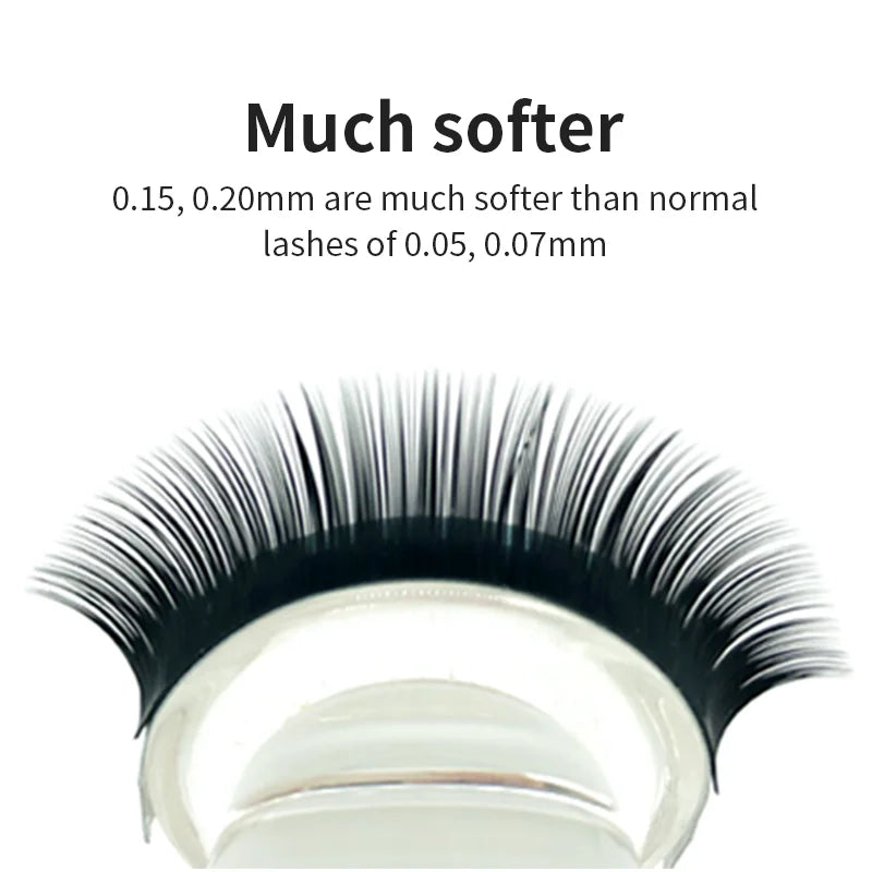 NATUHANA Eyelash Extension Premium Ellipse Flat Individual Split Tips Qme