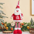 Retractable Santa Doll Knit Sweater Long Leg Ski Figure Christmas Qme A