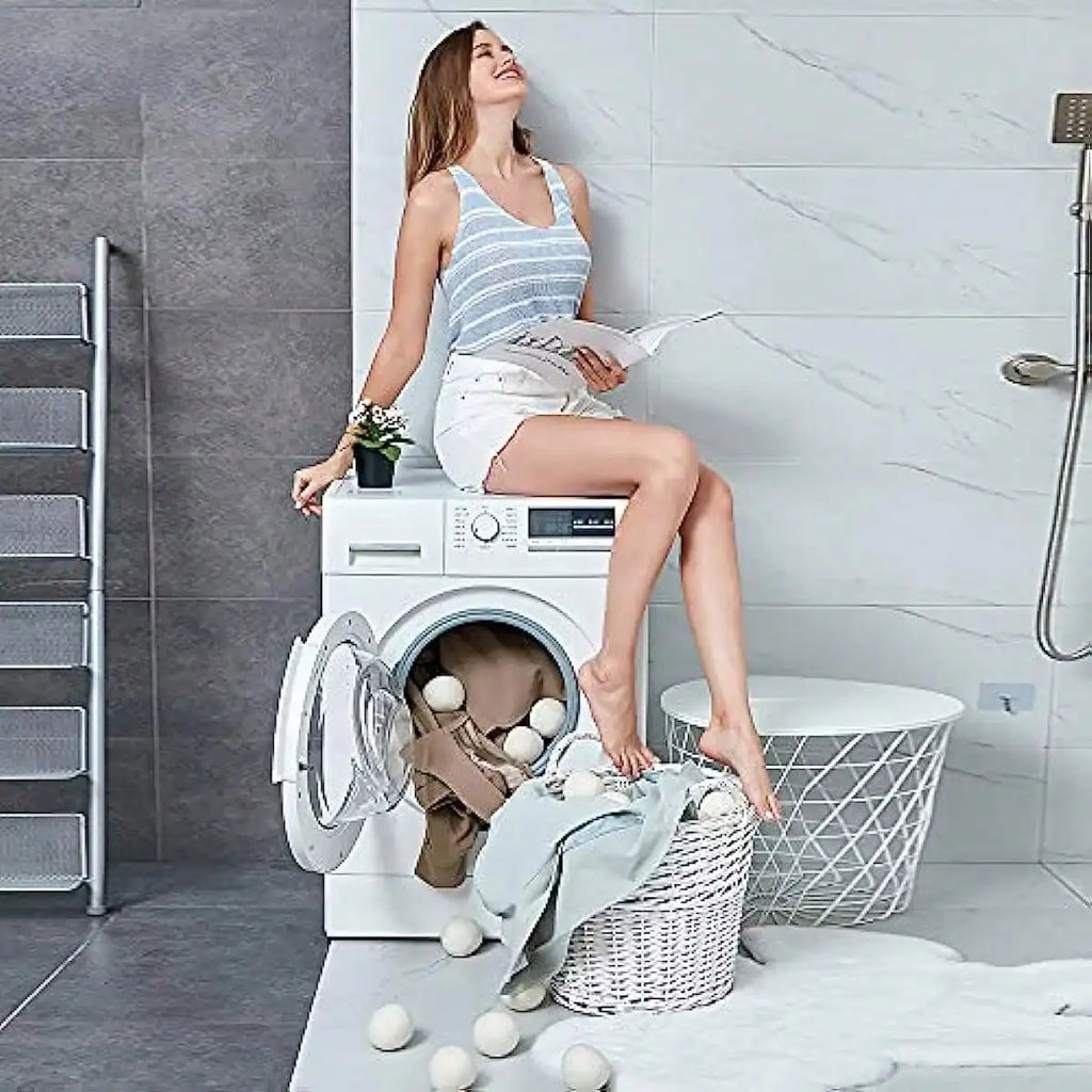 3 5 Reusable Wool Dryer Balls Clothes Softener Laundry Fleece Ball Qme