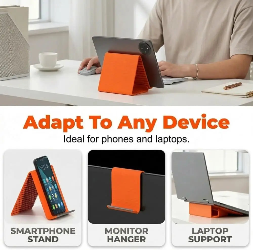 Flexible Foldable Silicone Phone Holder Portable Adjustable Multi-Angle Desktop Stand For iPhone iPad Laptop Tablet Home Office Qme