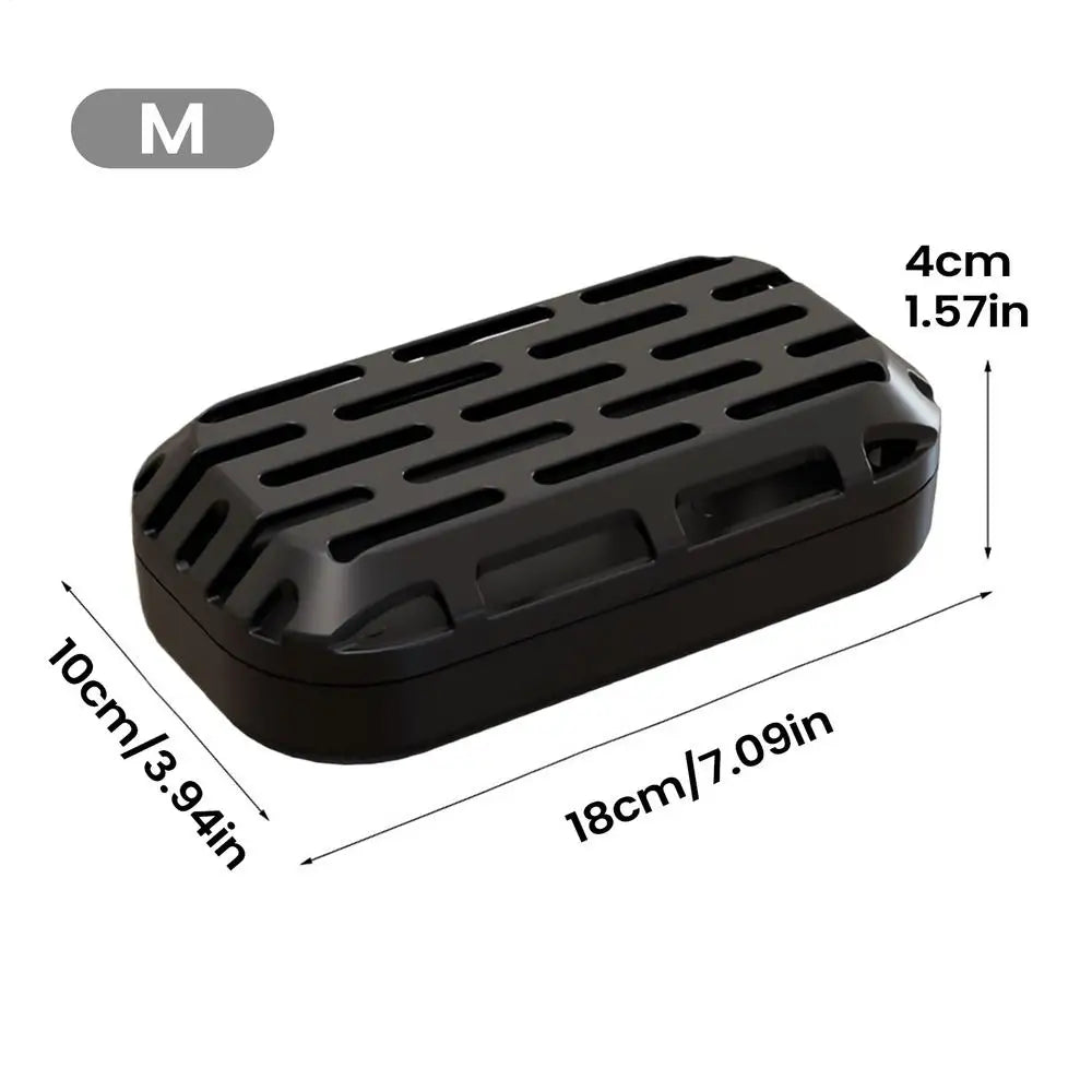 Turtle Poop Catcher Box Suction Cup Reptile Pet Accessories Aquarium Turtle Poop Box for Living Room Hotel Restaurant Apartment Qme Black M