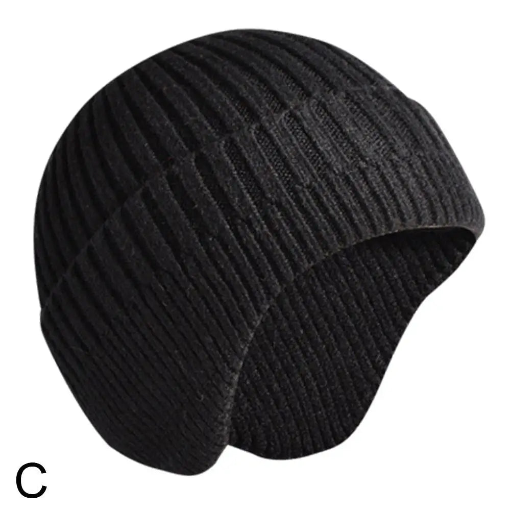 Hot Sale Ear Protection Winter Hats Stylish Soft Beanie Hat For Men Women Classic Knit Earflap Hat Warm Cap With Ears Qme C