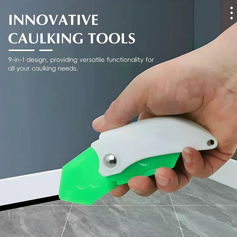 Glue Scraper Nine-in-one Multi-function Scraper Glass Glue Trimmer Sealant Applicator Scraper For Tile Window Grout Edge Removal Qme