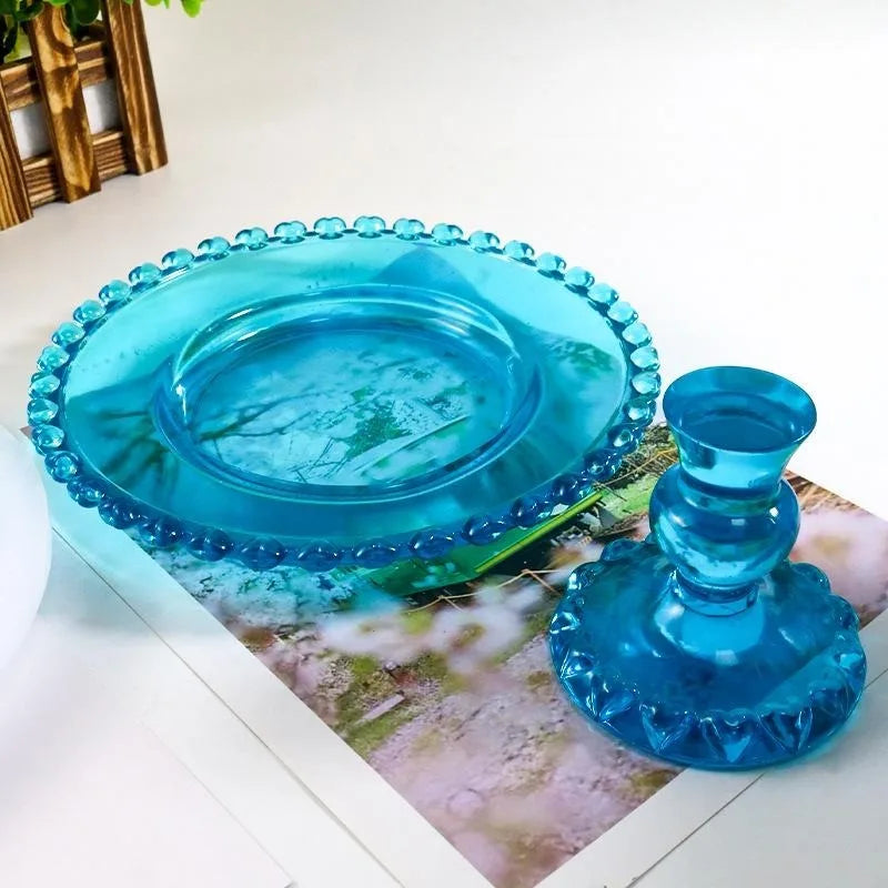 DIY Handmade Fruit Tray Plate Silicone Mold Round Disc Holder Base Home Decoration Storage Tray Silicone Mold Resin Making Mould Qme