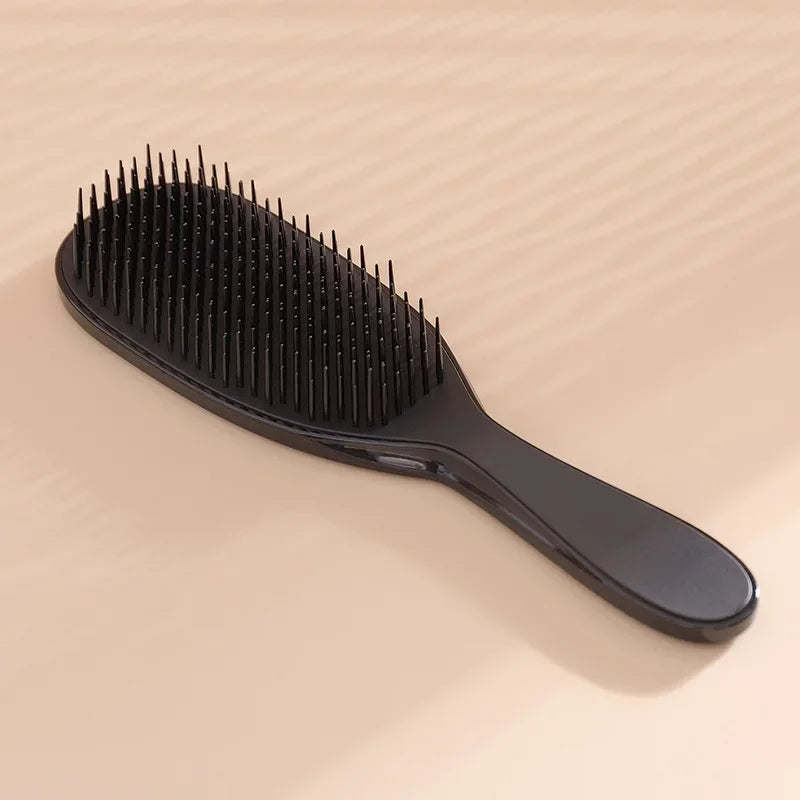Scalp Massage Comb Anti-static Hair Brushes Not Knotted Tangle Qme black