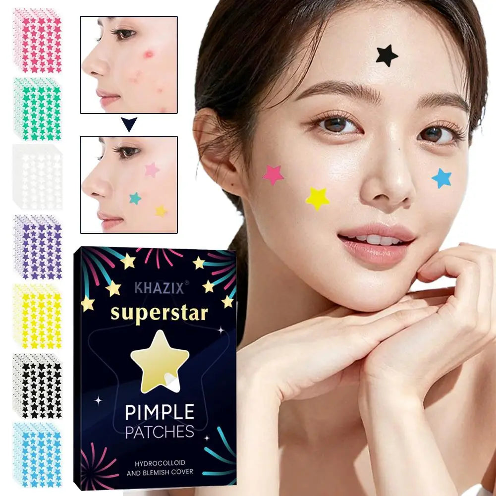 Colorful Stars Pimple Patches 240 Cute Acne Blemishes Covering Qme