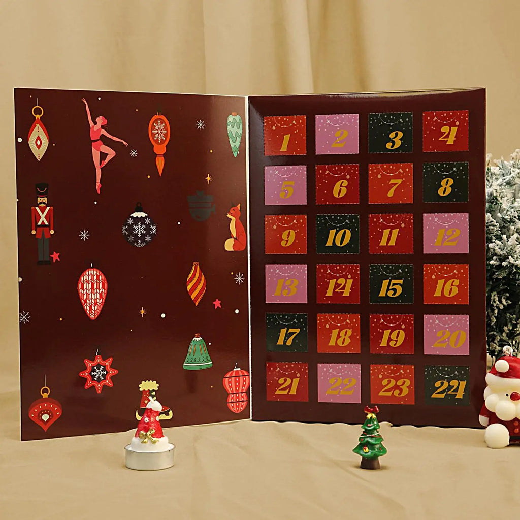 Holiday Countdown Calendar 24 Days Refillable Collectible Supports Qme