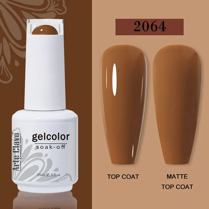 Arte Clavo15ml Gel Nail Polish Burgundy Red Brown Chocolate Art Soak