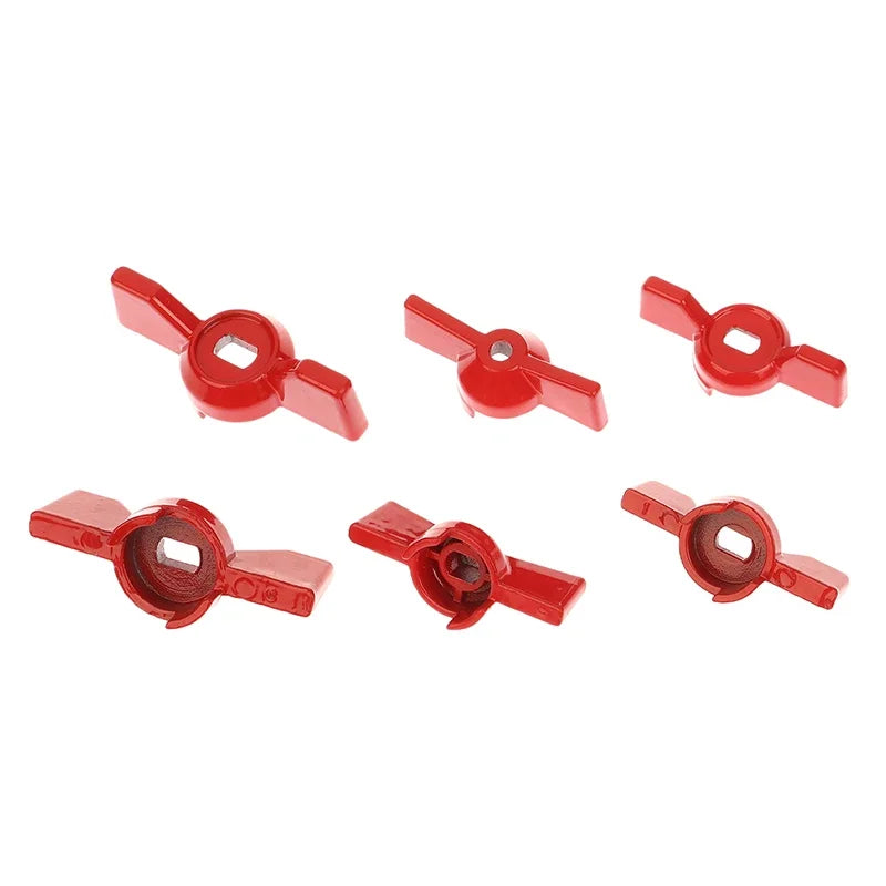 2Pcs Aluminum Handle Valve Handle Ball Valve Handle Wrench Red Butterfly Handle Accessories Qme