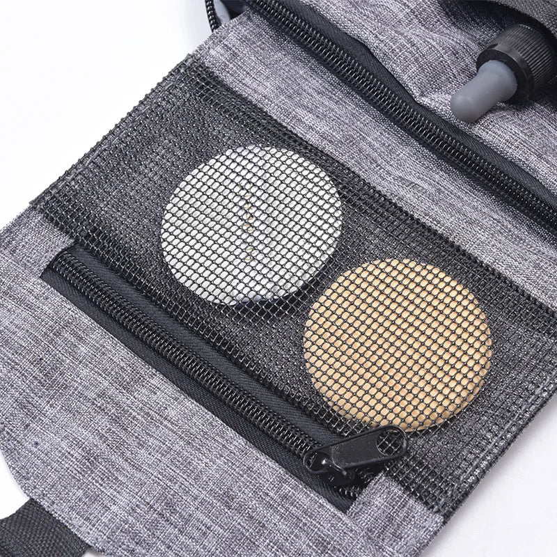 A Men Portable Hanging Wash Storage Bag Waterproof Large Capacity Cosmetic Organizer Travel Shaving Skincare Accessories Bag Qme