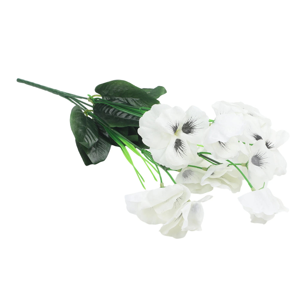 1 Pc Artificial Pansy Flowers Fake Flower For Wedding Party Home Plant Bunch Balcony Decoration Artificial Flowers Qme