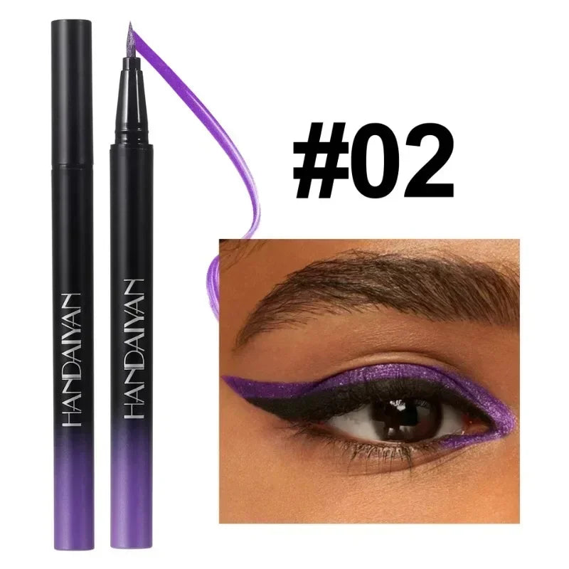 Pearlescent Eyeliner Stick Pen Glitter Eyes Shadow Waterproof Shimmer Eye Liner Pen Shiny High-gloss Cosmetics Beauty Make Up Qme 02