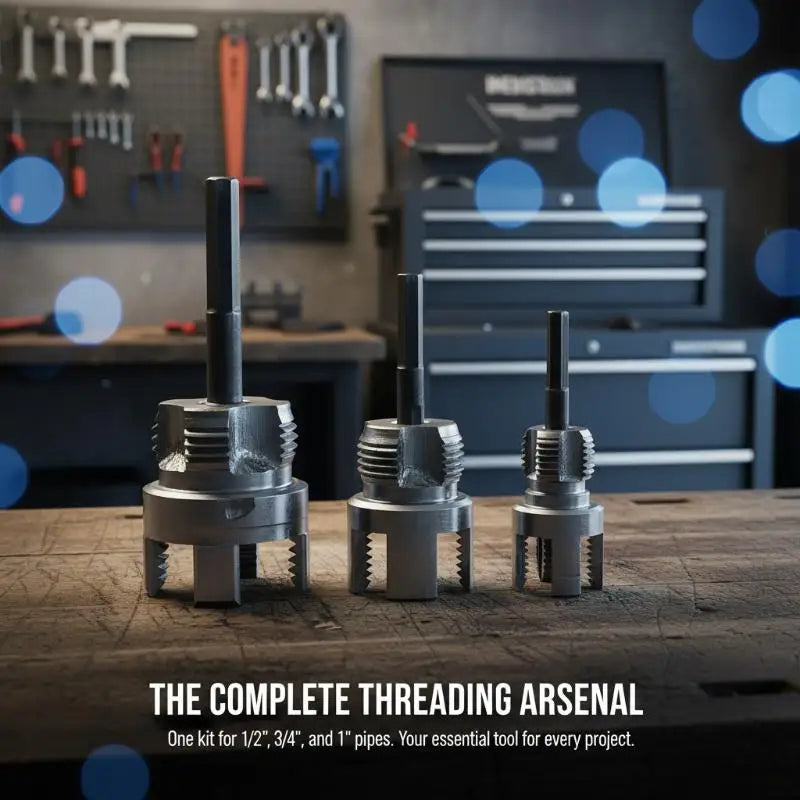 1/2-1 Inch Internal & External Threading Tool, Portable Plastic Pipe Threader for PVC/PPR/MPP Conduit Installation Qme