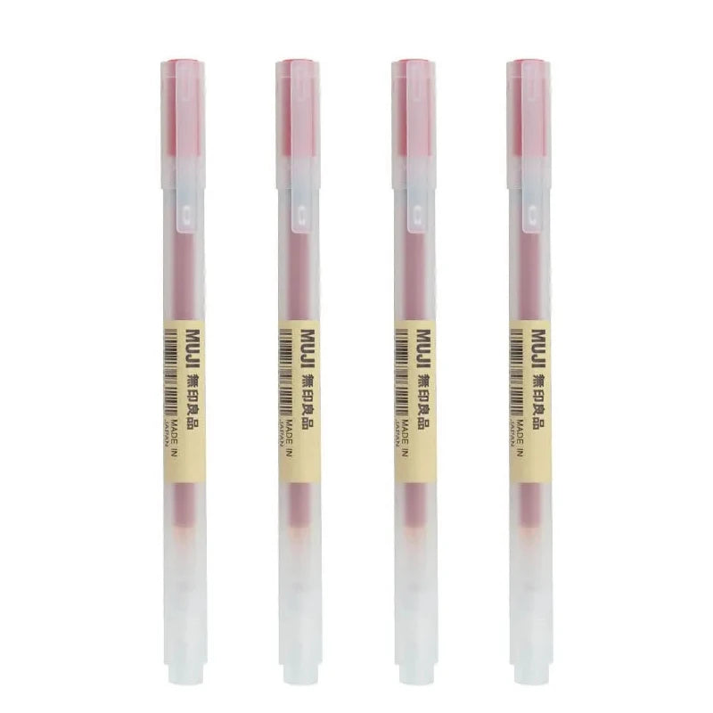 3-6Pcs Kawaii Gel Pen Black/Red/Blue 0.5mm Ink MUJIs Gel Pen Office School Ballpoint Pen Writing Stationery Qme 0.5mm 4 red