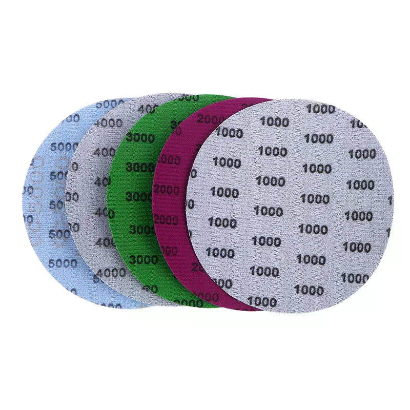 15/25Pcs 5 Inch 1000 2000 3000 4000 5000 Grit Sandpaper Discs Dry Wet Grinding Sanding Discs For Metal Wood Polishing Tools Qme