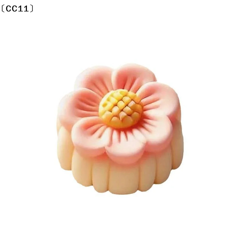 3D Flower Shape Silicone Molds Ice Pastry Baking Tool Jelly Candy Qme
