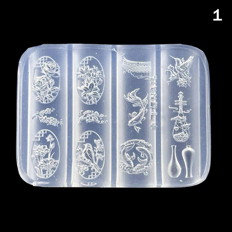 Sea Shell Starfish Goldfish Koi Fish 3D Acrylic Nail Mold Summer Qme 1