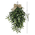 Artificial plantDecoration Holiday Artificial Olive Dangling Ornament With Bow Window Wall Decoration Holiday Garland Decoration Qme Green