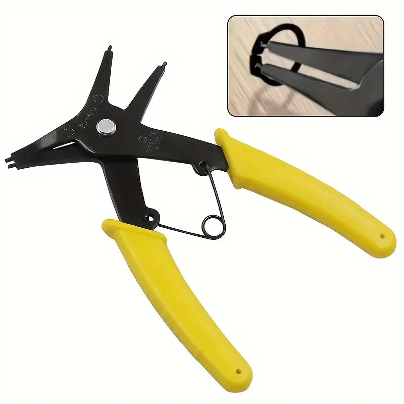 2 in 1 Circlip Pliers Internal and External Retaining Ring Pliers Inner Card Outer Retaining Ring Pliers Car Repair Tool Qme