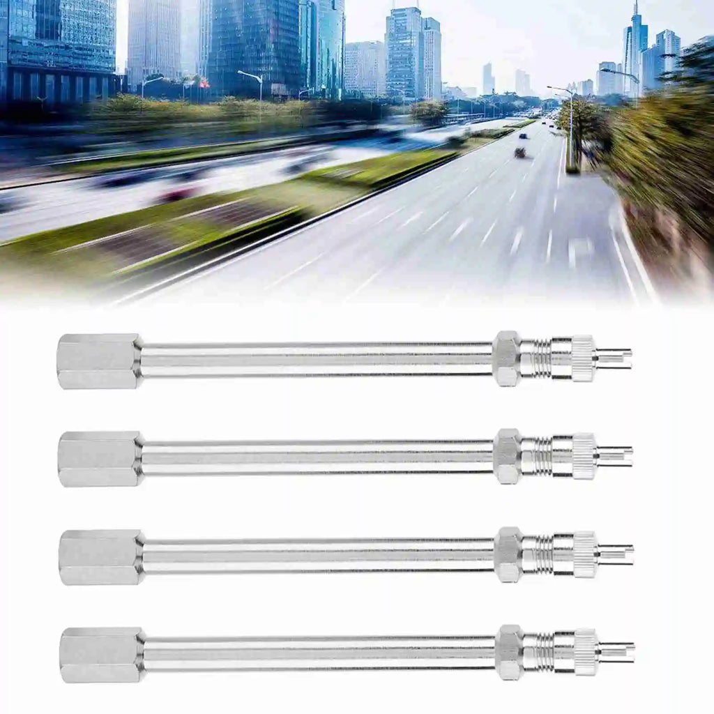 100mm Chrome Tyre Valve Extension Rod Wheel Adapter Car Truck Lorry Chrome Tyre Valve Extension Tyre Valve Extension Rod Qme