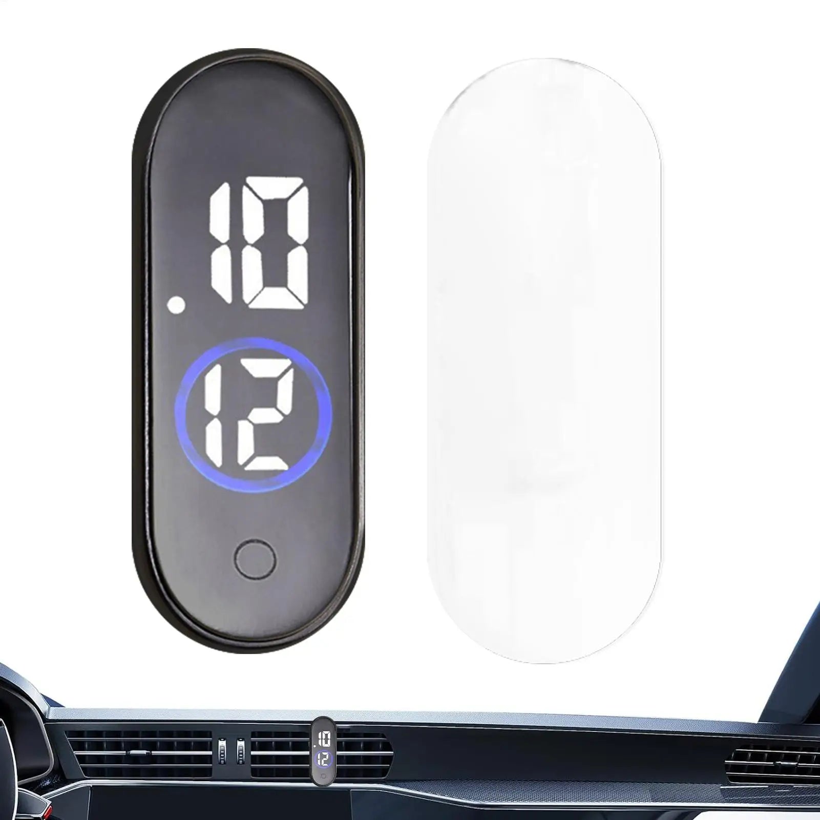 NEW 1pcs Small Digital Clock Waterproof Luminous Mini Digital Clock Adhesive For Sedan Truck Minivan Motorcycles Bike Travel Qme