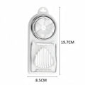 Multifunctional Egg Cutter PP Base Stainless Steel Wire Drawing Egg Cutter Fancy Divider Egg Cutting Tool Kitchen Tools Qme 1PC white
