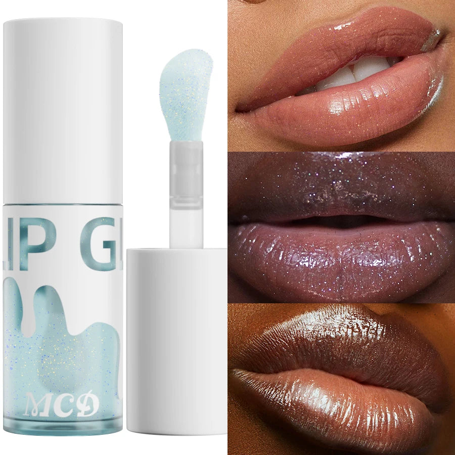 Glitter Shimmer Sexy Lip Oil Hydrating Plumping Coat Lipstick Qme