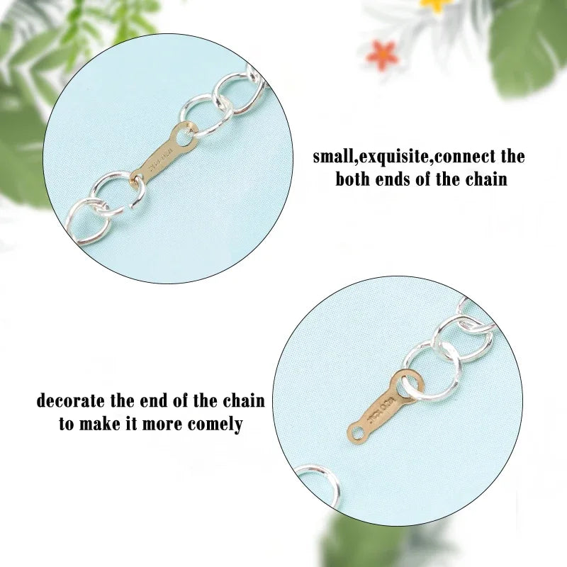 10PCS 14K Gold Filled Extender Chain Connectors 7.8*2.7mm End Chain for DIY Jewelry Making Accessories Necklace Charm Components Qme