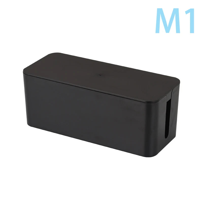 Dust Charger Socket Organizer Network Bin Cable Storage Box Power Qme M1