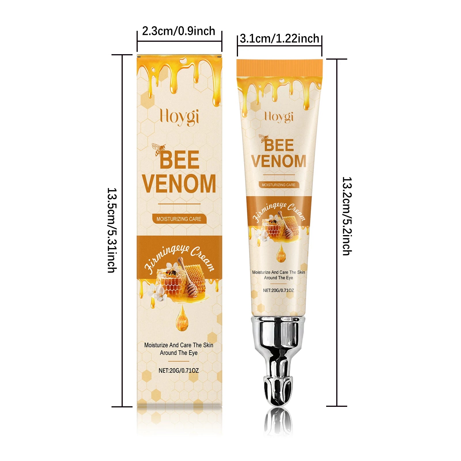 Bee Venom Eye Cream Anti-Aging Firming Moisturizing Eye Treatment Dark Circles Remove Eye Bags Under Eye Nourishing Care Qme 20g Boxed