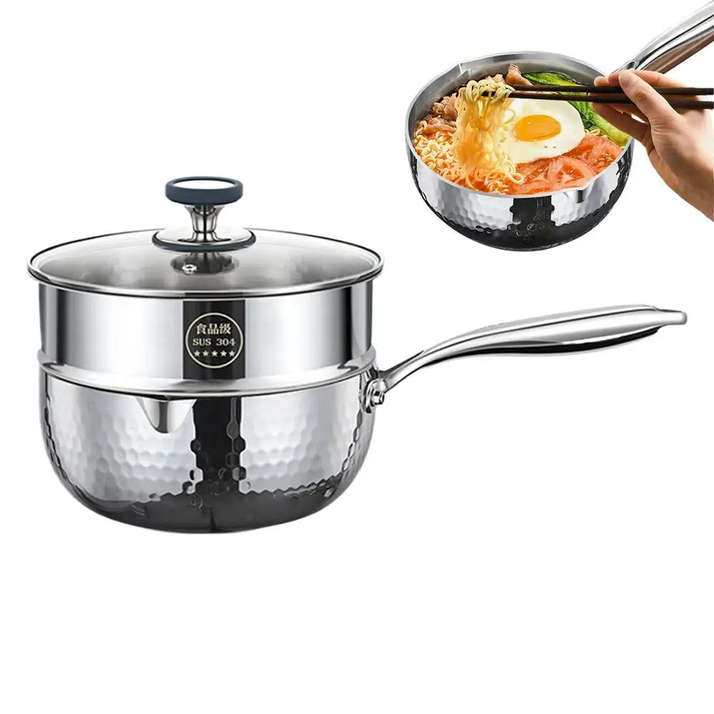 Stainless Steel Pot Non-stick Lid Handle Pour Spout Cooking Steamer Qme China Mainland 24cm 1