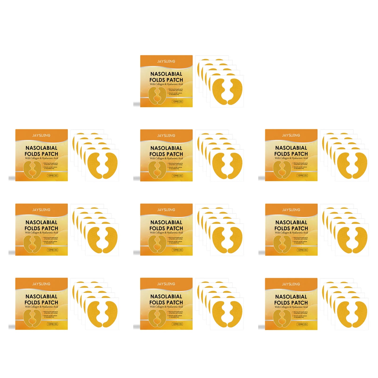 Nasolabial Fold Patch Face Lifting Sticker Fade Fine Lines Moisturizing Anti-Wrinkle Hydrating Daily Use Skincare Essential Qme 100Pcs