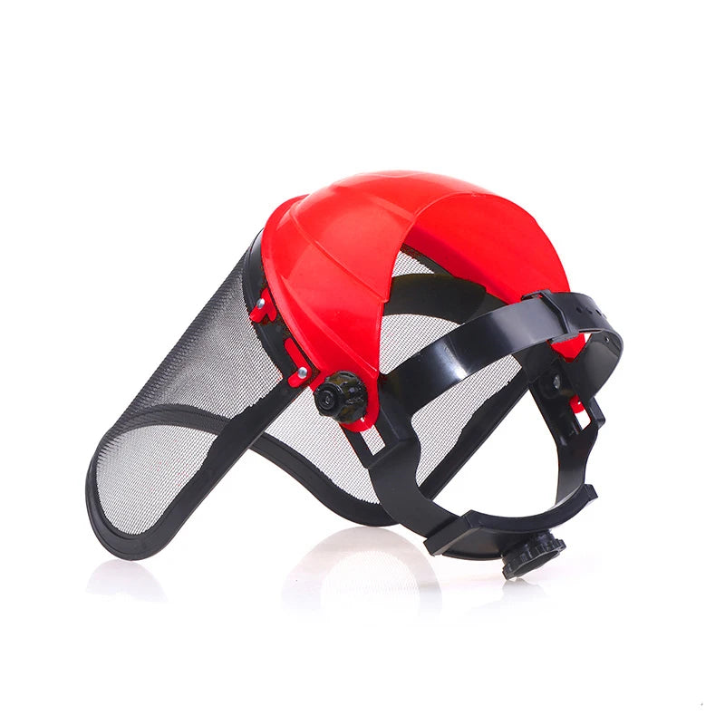 Garden Grass Trimmer Safety Helmet Hat With Full Face Mesh Protective Mask For Logging Brush Cutter Forestry Protection Qme