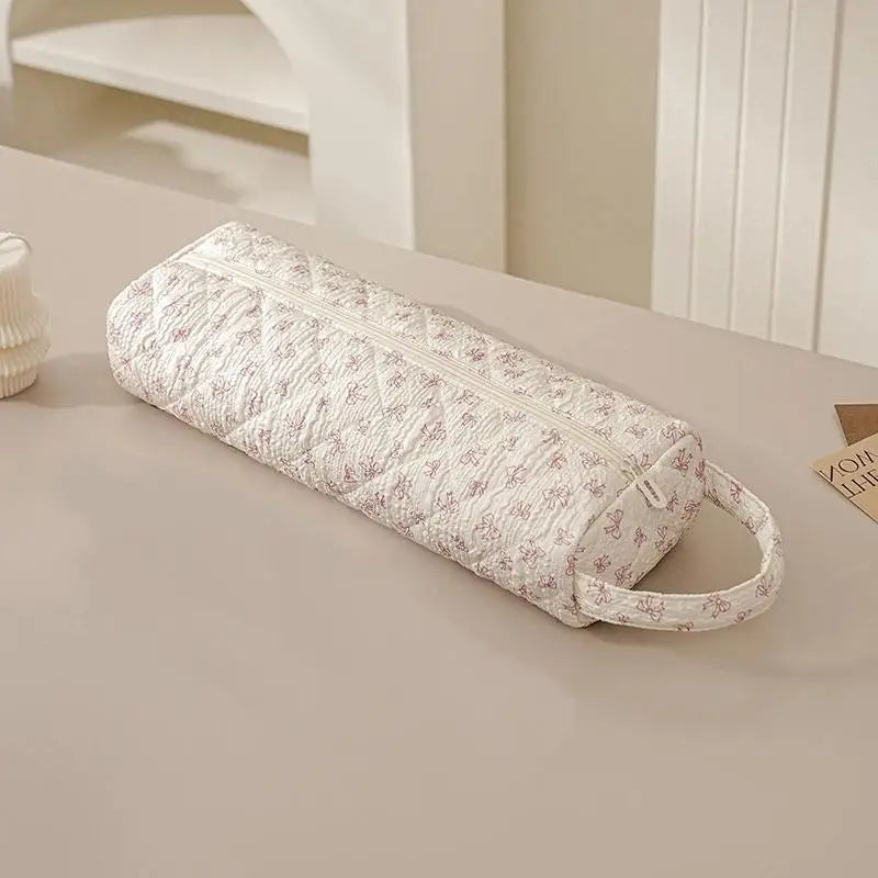 Hair Dryer Storage Bag Quilting Large Capacity Dustproof Curler Storage Bag With Handle Portable Carrying Case For Travel Qme style 4