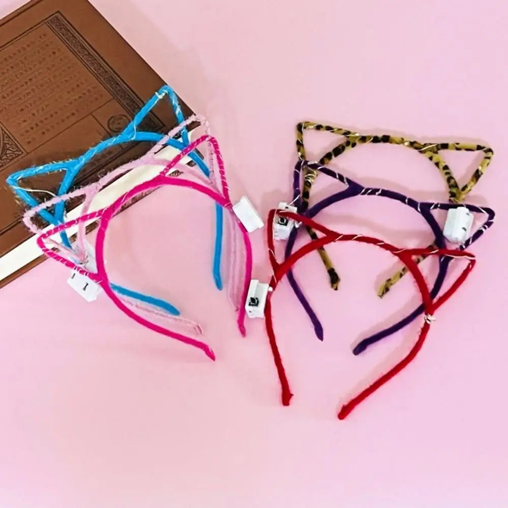Luminous Hair Hoop LED Rabbit Ears Headband Concert Support Qme