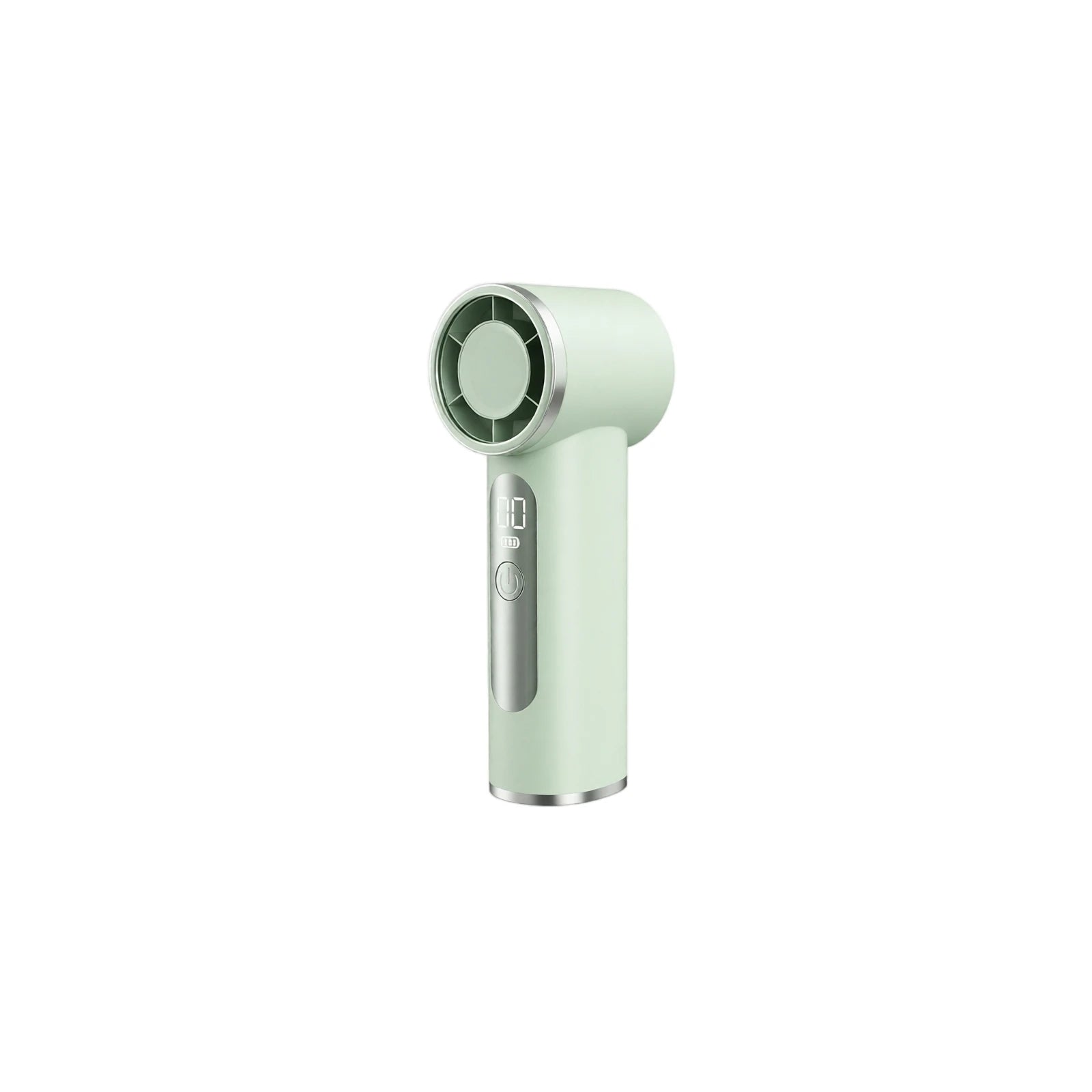 USB Rechargeable Handheld Fan with Digital Display Small Portable Fan for School Office and Outdoor Travel Picnic Sports Use Qme Green One Size