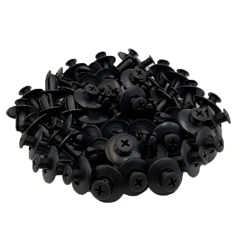 50pcs Universal Type Car Snapback, Interior Plate Trunk Plastic Expanding Screw Nail Fender Leaf Plate Snapback Qme 50pcs