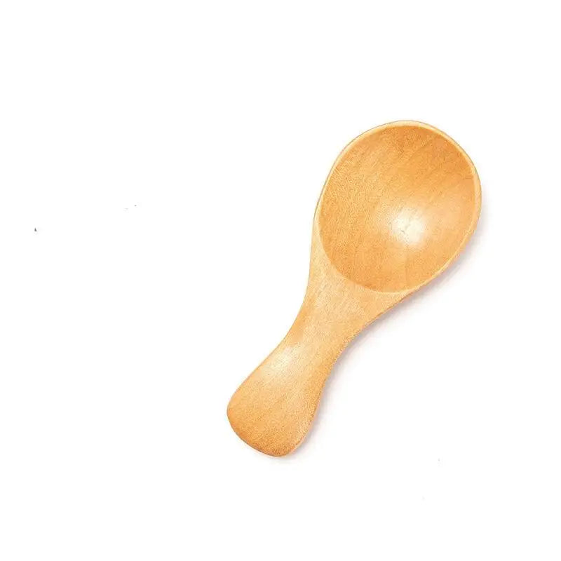 1pcs Mini Wooden Spoons Kitchen Spice Condiment Spoon Coffee Sugar Teaspoons Kids Short Handle Wood Scoops Home Tableware Qme A1