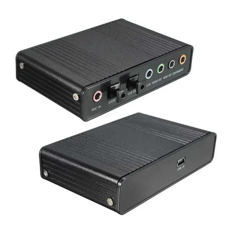 Professional External USB Sound Card Channel 5.1 Optical Audio Card Adapter Audio Driver for PC Computer Laptop Qme