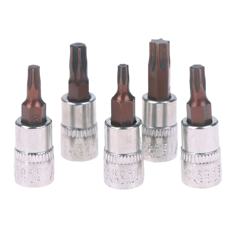 Torx Screwdriver Bits 1 Drive Socket Head Tools T15 T20 T25 T30 T40 Qme