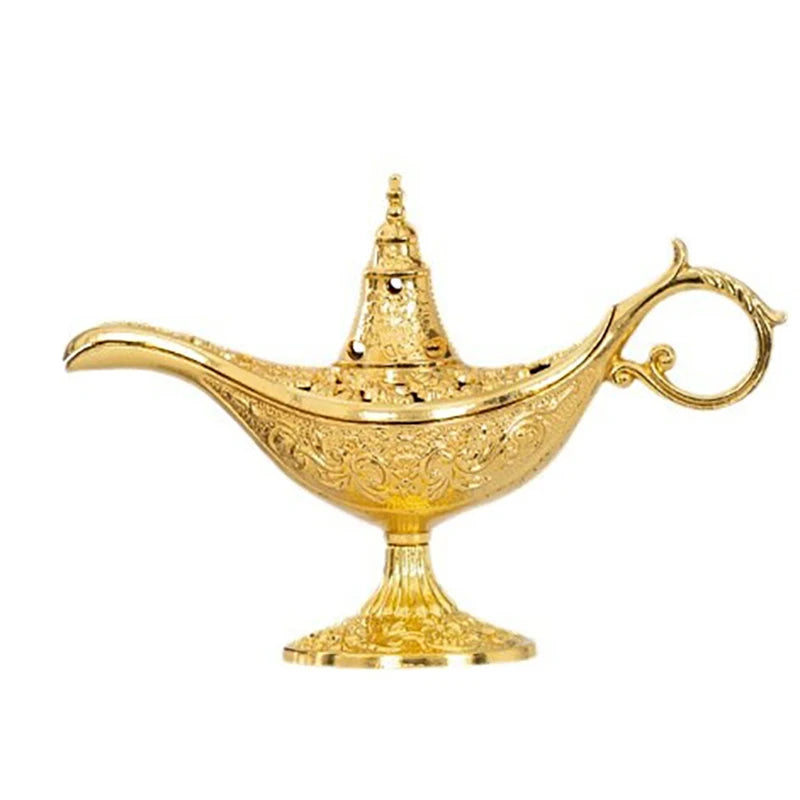 Home Decor Hollow Legend Aladdin Magic Genie Lamps Incense Burners Qme