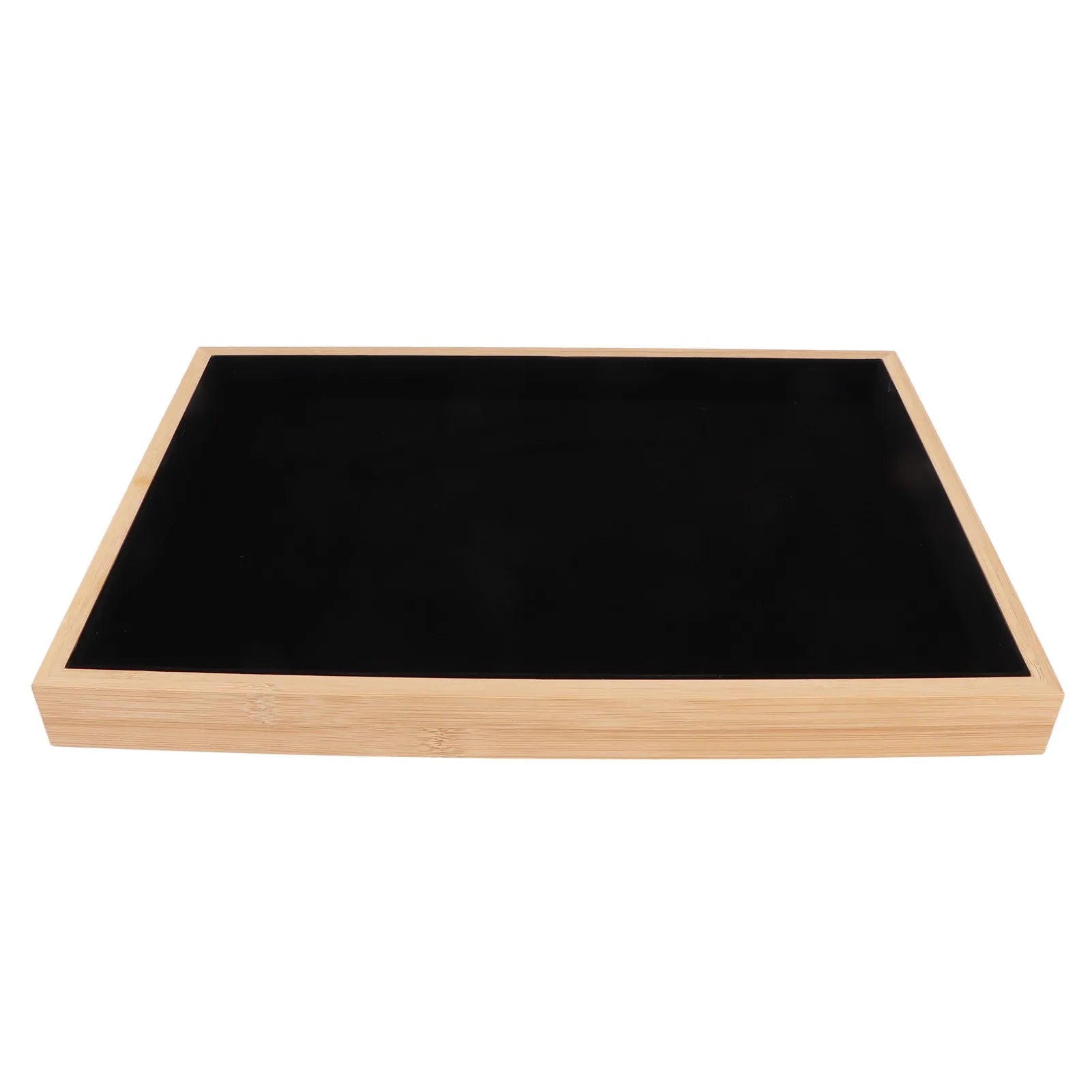 Jewelry Tray Elegant Multipurpose Wood Jewelry Drawer Organizer Lightweight Scratch Resistant Display Function for Jewerly Qme black