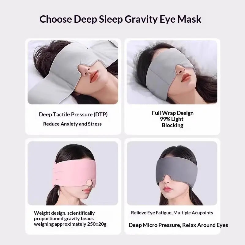 Relaxation Tool Gravity Sleep Mask Weighted Eye Light Blocking Qme