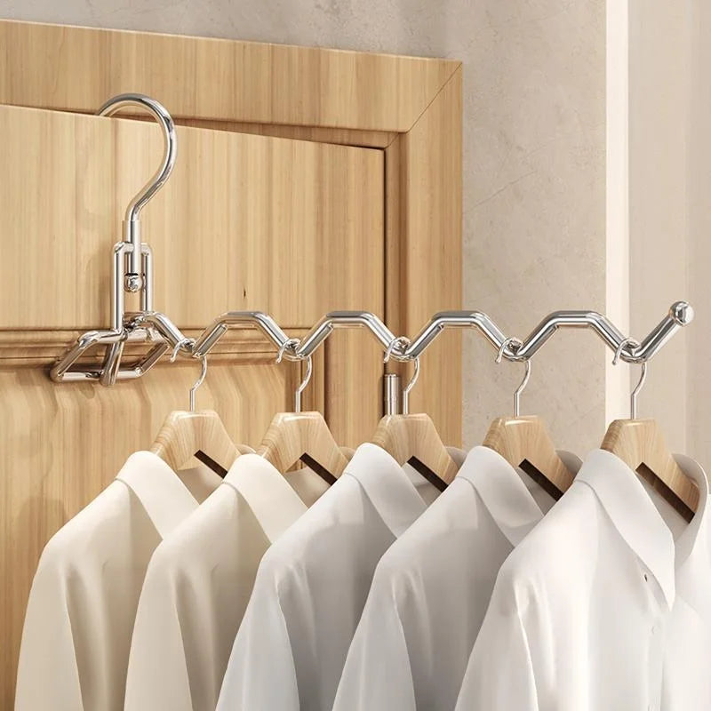Folding Stainless Steel Clothes Hanger Multifu Travel Hotel Drying Hanger Essential Trips Home Simple Hanging Clothes Hangers Qme