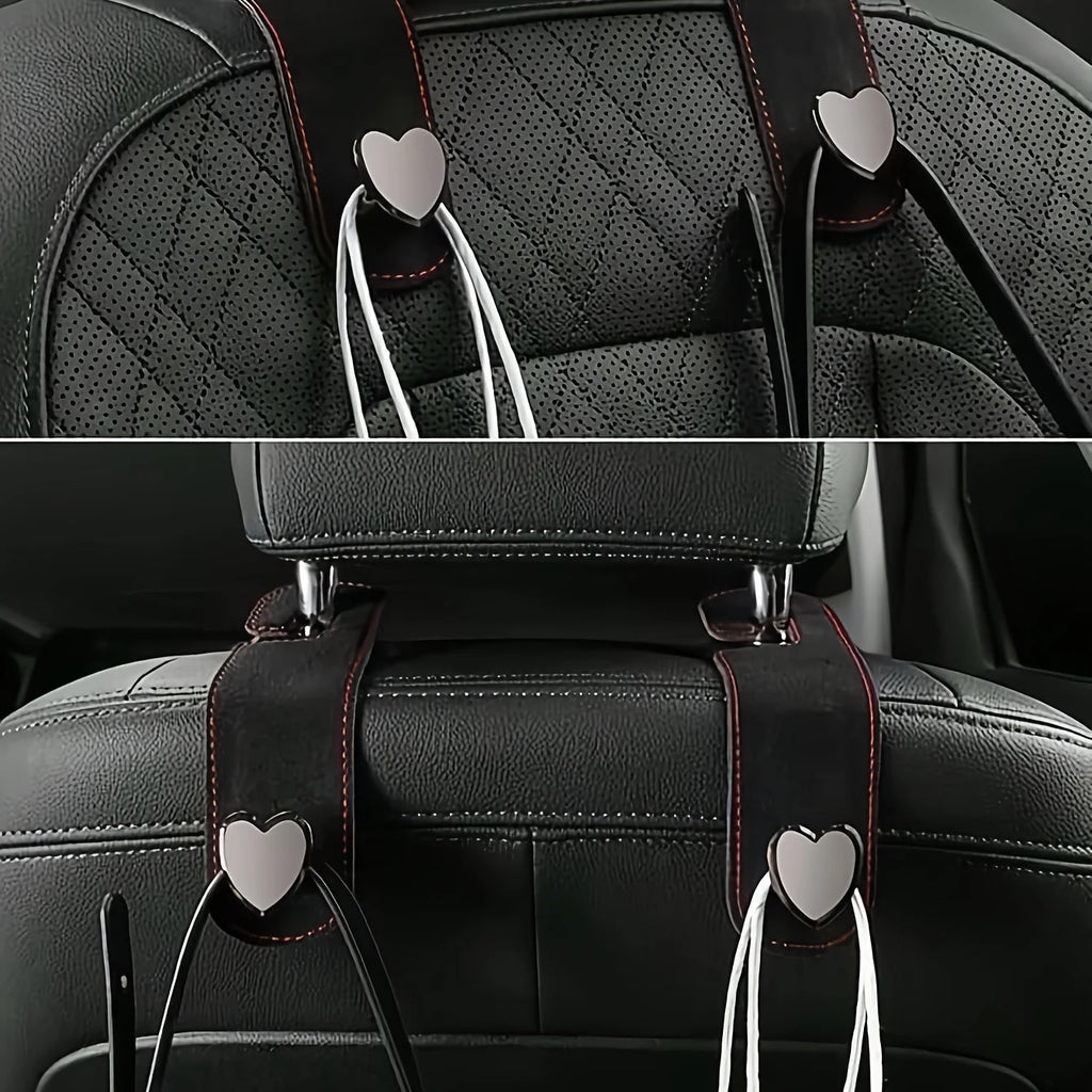 Cute heart-shaped vehicle storage pendant wallet bag, car interior seat backrest storage accessories, SUV sedan universal Qme