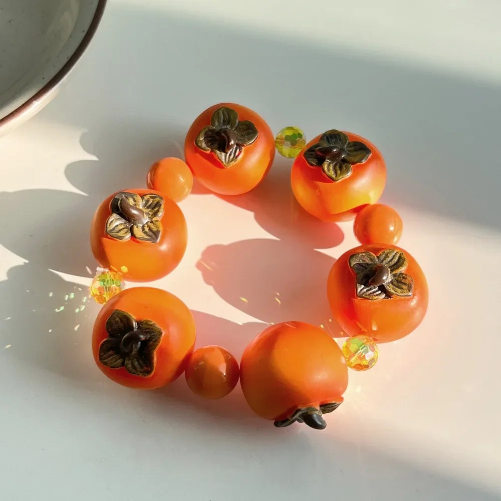Simple Layered Beads Fruit Necklace Stackable Blueberries Multi Layer Qme B8 bracelet