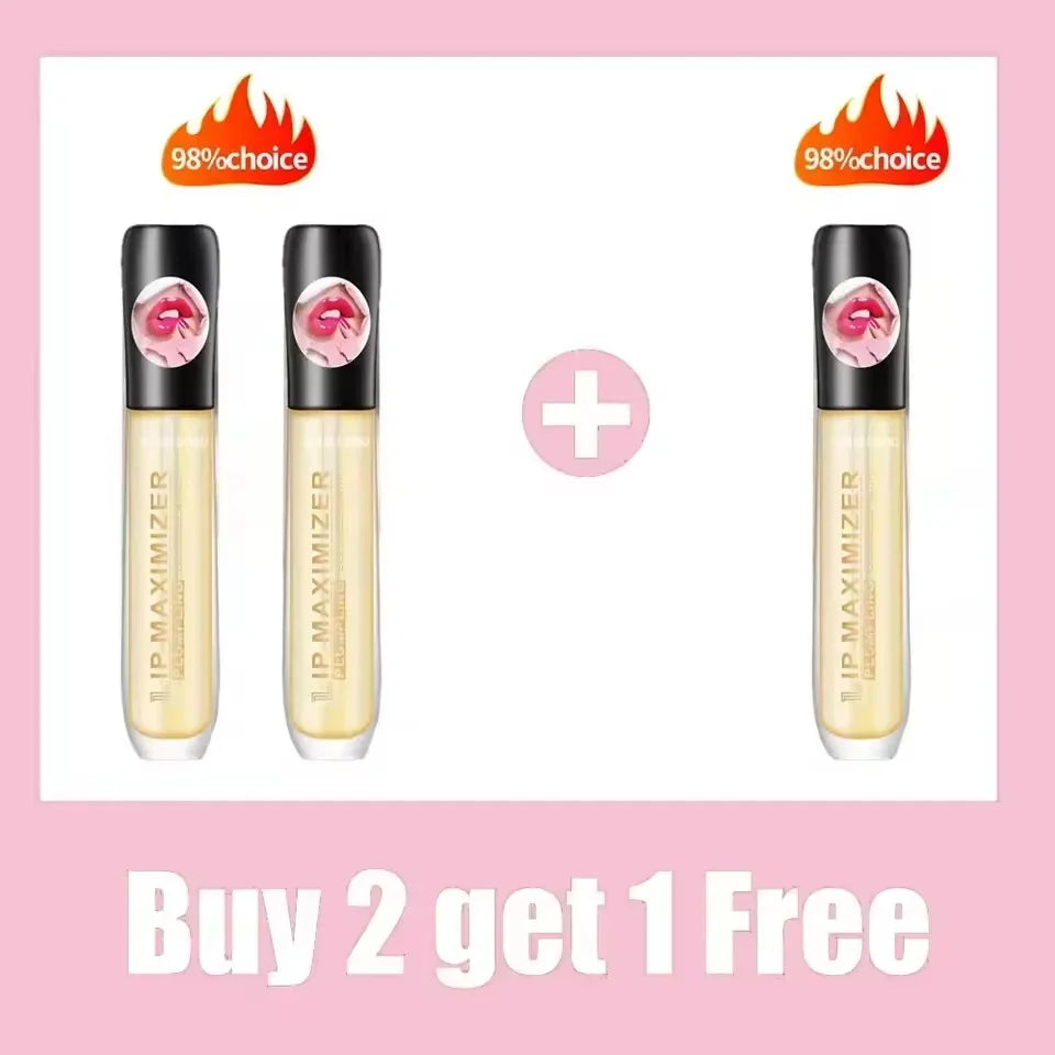 Fast Volumising Lip Plumper Serum Sexy Lip Oil Gloss Increase Lip Elasticity Reduce Fine Lines Brighten Moisturizing Lip Care Qme 3pc