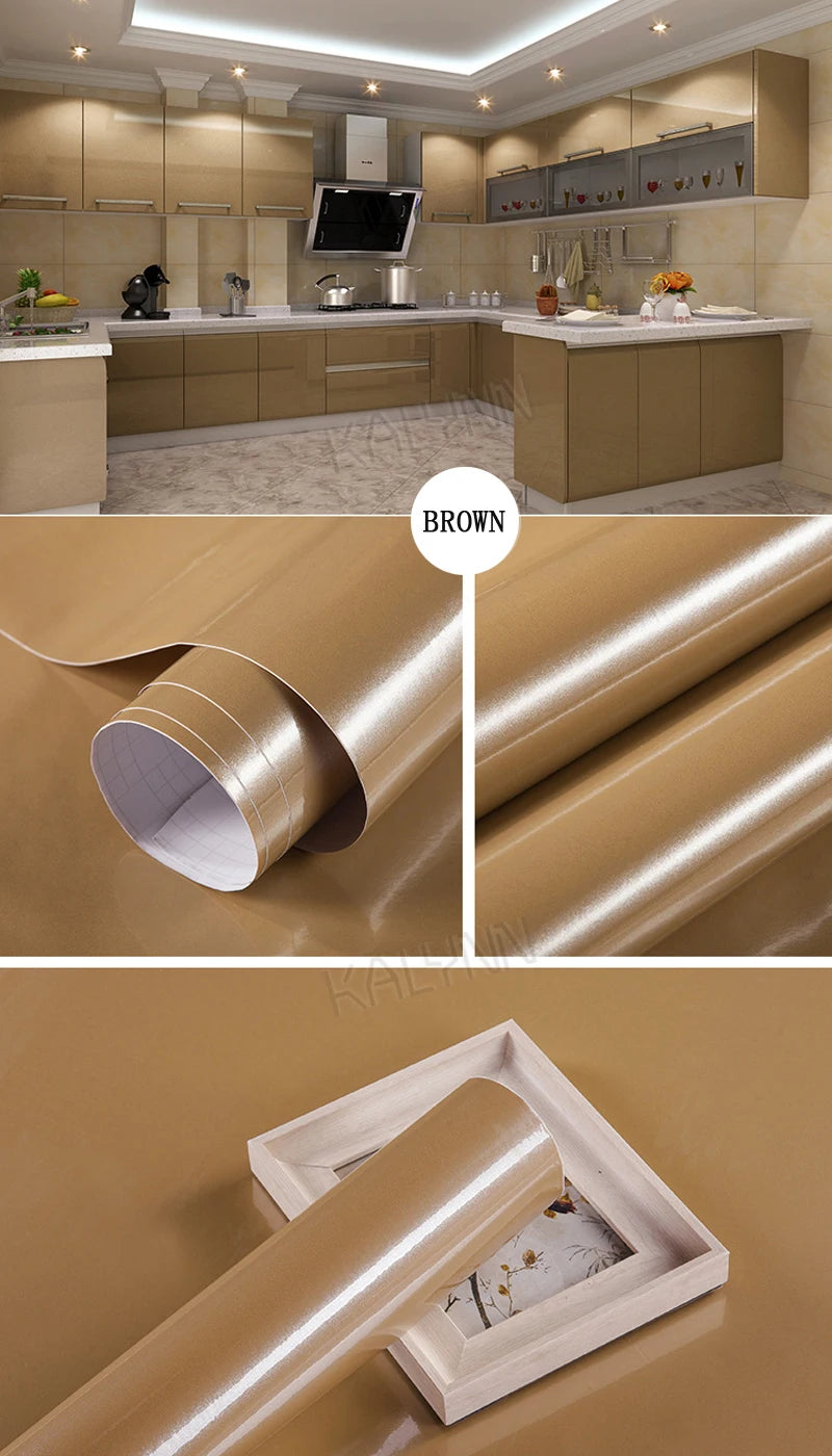 Shiny Green DIY Decorative Film PVC Self Adhesive Wall Paper