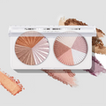 3D Shimmer Dual Pan Highlighter Powder Palette Multi-Use Contouring Bridal Wedding Day Photo Ready Glow Qme 1PC