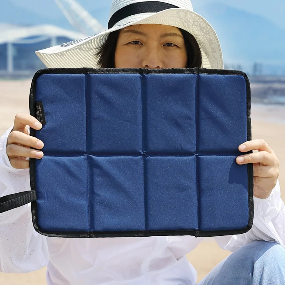 Waterproof Oxford Cloth Sitting Pad - Portable Folding Mat for Hiking/Beach/Picnic, Lightweight Seat Pad with Anti-Dirty Design Qme